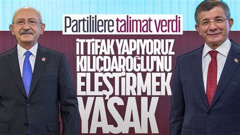 G­e­l­e­c­e­k­ ­P­a­r­t­i­s­i­­n­d­e­ ­K­ı­l­ı­ç­d­a­r­o­ğ­l­u­ ­t­a­l­i­m­a­t­ı­:­ ­E­l­e­ş­t­i­r­m­e­k­ ­y­a­s­a­k­